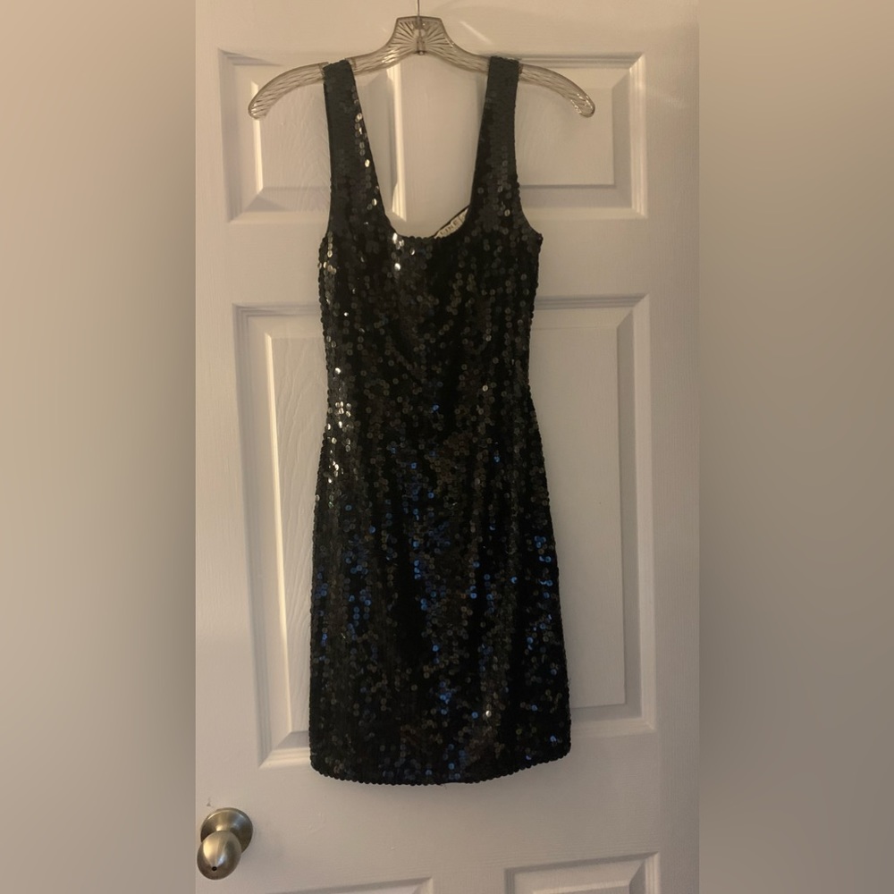 Black sequin cocktail/party dress
